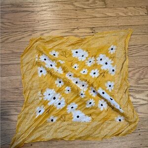 Madewell Yellow Floral Scarf
